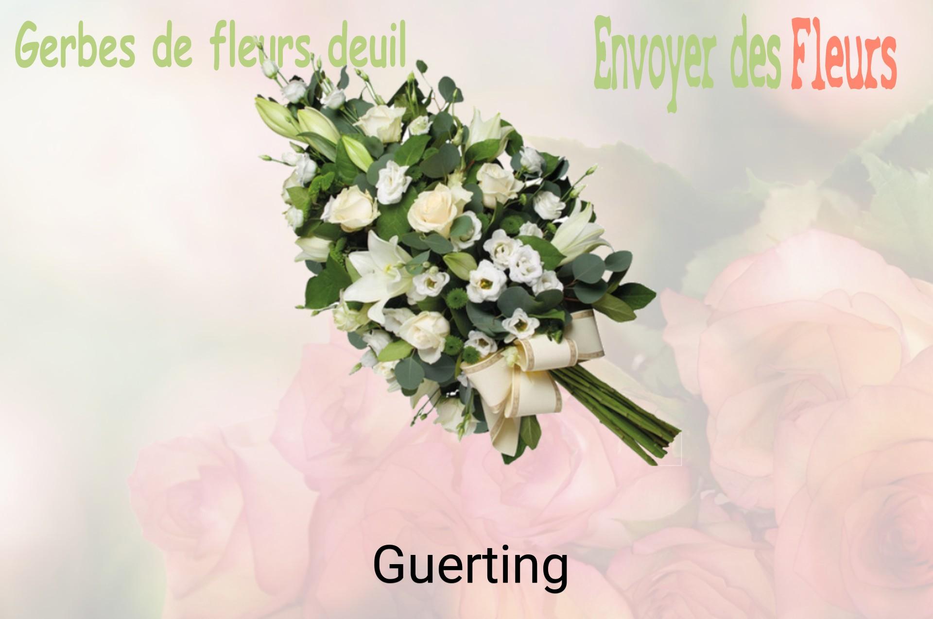 Gerbe de fleurs de deuil livrée à Guerting